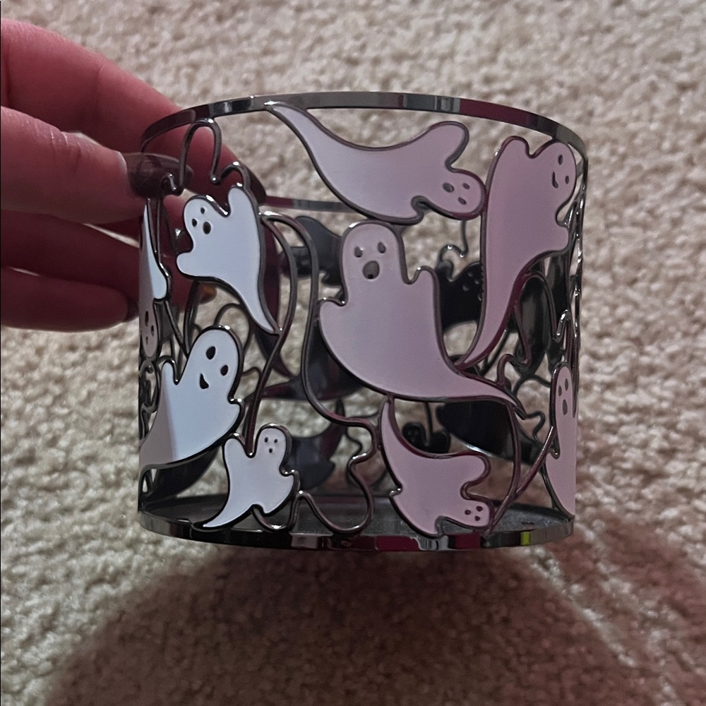 Bath & Body Works Black and Silver Ghost Candle Holder
